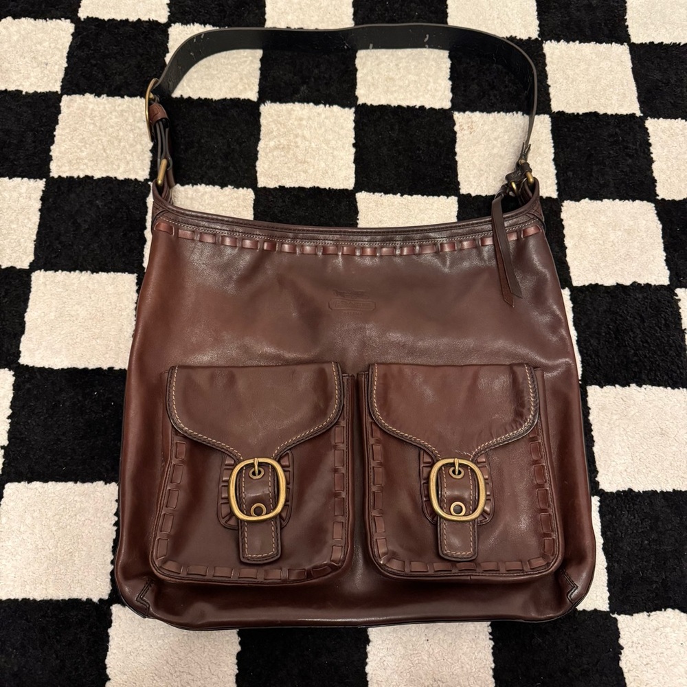 RARE 2007 Coach Bleecker Heritage ELISA XL Laced Duffle 11447 -Read Description